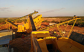 肯尼亚河石移动站破碎生产线